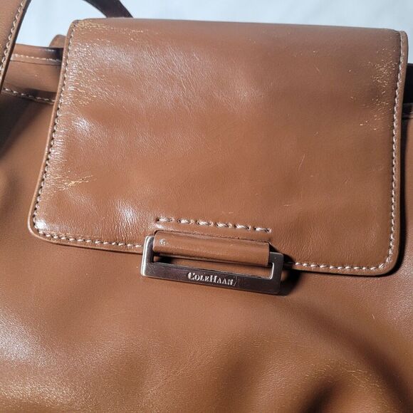 Cole Haan Leather Tote/Shoulder Bag - Tan - Picture 8 of 10